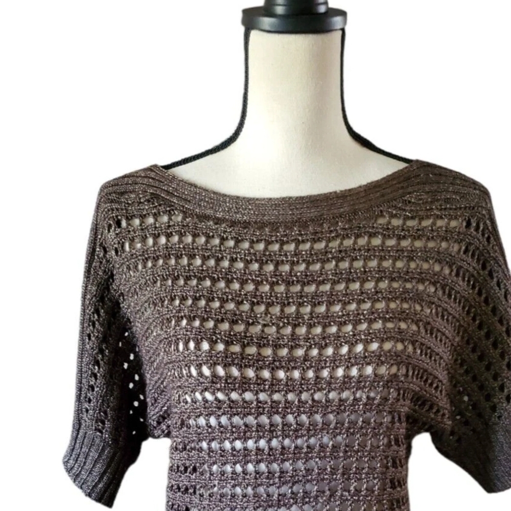 Chico's Brown Open-Knit Women's Sweater